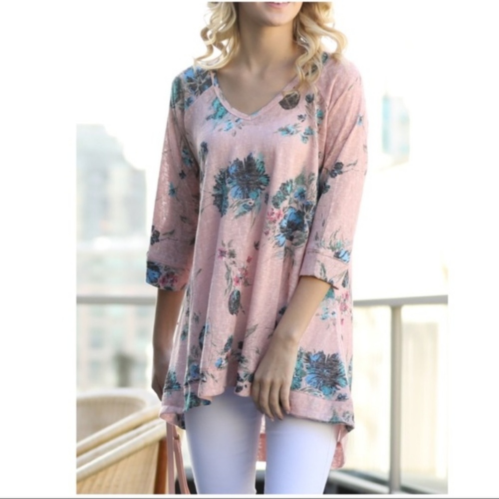 {Wonderland by Orange}Sz Small Left! Floral Tunic - Picture 2 of 6